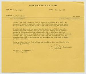 [Letter from H. L. Williams to I. H. Kempner, June 4, 1953]