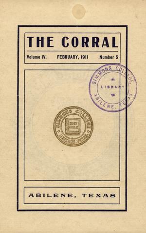 The Corral, Volume 4, Number 5, February, 1911