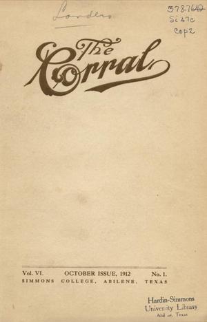The Corral, Volume 6, Number 1, October, 1912