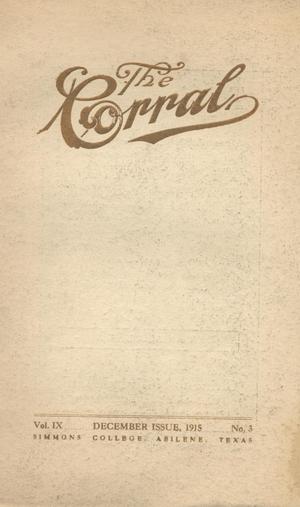 The Corral, Volume 9, Number 3, December, 1915