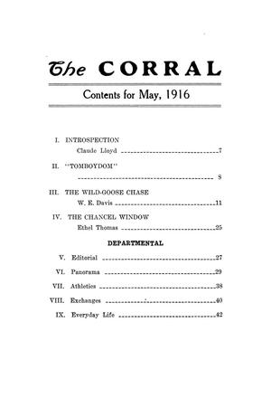 The Corral, [Volume 9, Number 8,] May, 1916