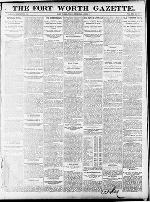 Primary view of object titled 'Fort Worth Gazette. (Fort Worth, Tex.), Vol. 13, No. 17, Ed. 1, Thursday, April 2, 1891'.