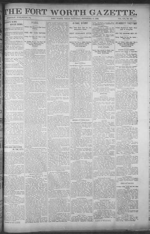 Fort Worth Gazette. (Fort Worth, Tex.), Vol. 16, No. 315, Ed. 1, Saturday, September 17, 1892