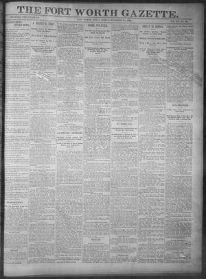 Fort Worth Gazette. (Fort Worth, Tex.), Vol. 16, No. 325, Ed. 1, Friday, September 30, 1892