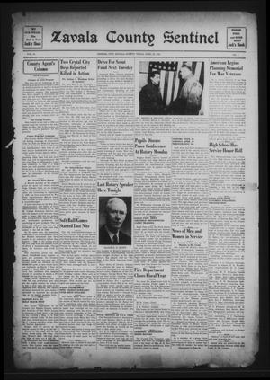 Primary view of object titled 'Zavala County Sentinel (Crystal City, Tex.), Vol. 34, No. 1, Ed. 1 Friday, April 27, 1945'.