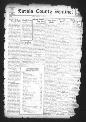 Primary view of object titled 'Zavala County Sentinel (Crystal City, Tex.), Vol. 26, No. 23, Ed. 1 Friday, October 22, 1937'.