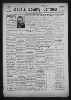 Primary view of object titled 'Zavala County Sentinel (Crystal City, Tex.), Vol. 34, No. 3, Ed. 1 Friday, May 11, 1945'.