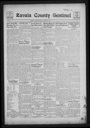 Primary view of object titled 'Zavala County Sentinel (Crystal City, Tex.), Vol. 32, No. 4, Ed. 1 Friday, May 21, 1943'.