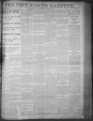 Fort Worth Gazette. (Fort Worth, Tex.), Vol. 16, No. 364, Ed. 1, Thursday, November 10, 1892