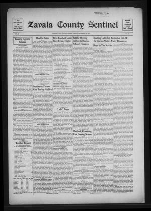 Primary view of object titled 'Zavala County Sentinel (Crystal City, Tex.), Vol. 33, No. 22, Ed. 1 Friday, September 22, 1944'.