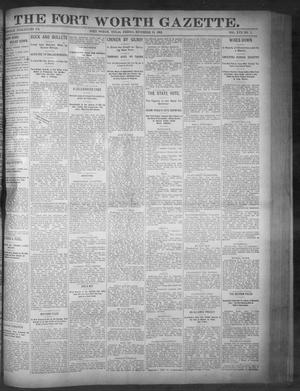 Fort Worth Gazette. (Fort Worth, Tex.), Vol. 17, No. 7, Ed. 1, Friday, November 18, 1892