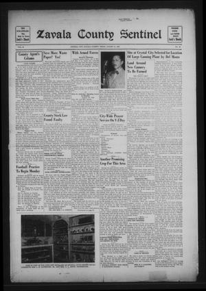 Primary view of object titled 'Zavala County Sentinel (Crystal City, Tex.), Vol. 34, No. 19, Ed. 1 Friday, August 31, 1945'.