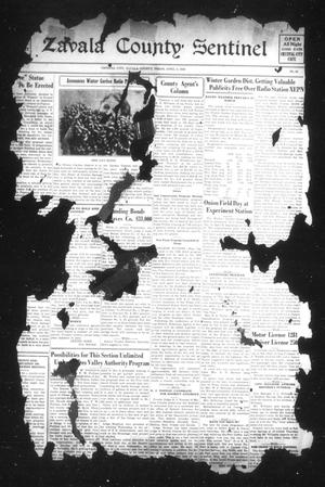 Primary view of object titled 'Zavala County Sentinel (Crystal City, Tex.), Vol. [24], No. 46, Ed. 1 Friday, April 3, 1936'.