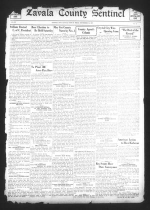 Zavala County Sentinel (Crystal City, Tex.), Vol. 26, No. 19, Ed. 1 Friday, September 24, 1937