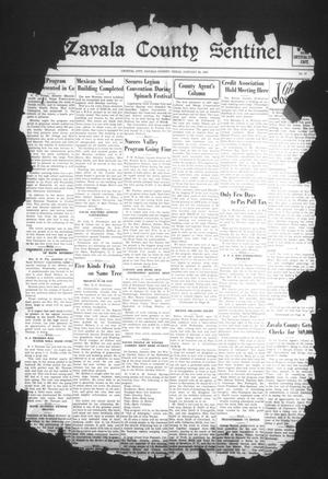 Zavala County Sentinel (Crystal City, Tex.), Vol. [26], No. 37, Ed. 1 Friday, January 28, 1938