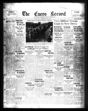 Primary view of The Cuero Record (Cuero, Tex.), Vol. 46, No. 130, Ed. 1 Wednesday, June 5, 1940