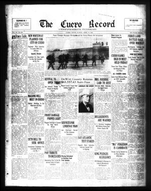 Primary view of object titled 'The Cuero Record (Cuero, Tex.), Vol. 46, No. 86, Ed. 1 Sunday, April 14, 1940'.