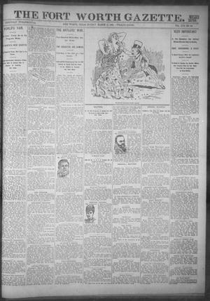 Primary view of object titled 'Fort Worth Gazette. (Fort Worth, Tex.), Vol. 17, No. 131, Ed. 1, Monday, March 27, 1893'.