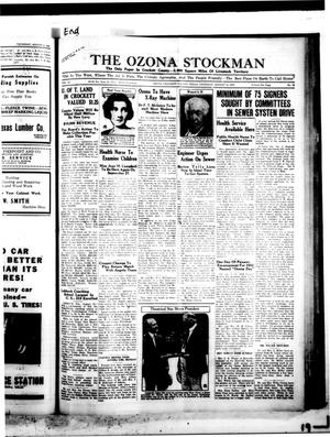 Primary view of object titled 'The Ozona Stockman (Ozona, Tex.), Vol. 18, No. 18, Ed. 1 Thursday, August 13, 1931'.
