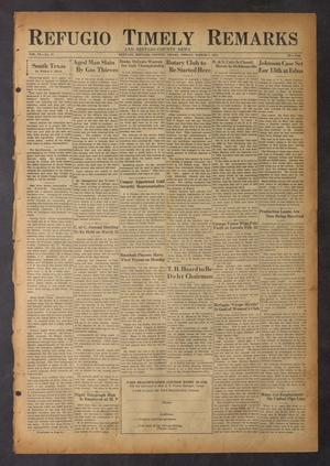 Refugio Timely Remarks and Refugio County News (Refugio, Tex.), Vol. 6, No. 19, Ed. 1 Friday, March 2, 1934