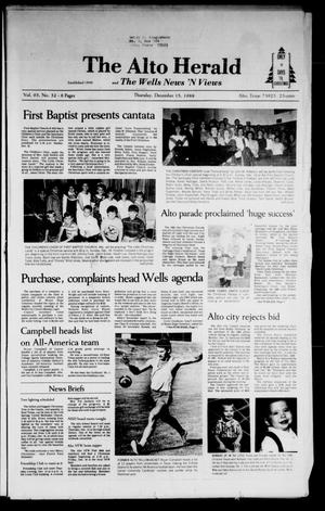 The Alto Herald and The Wells News 'N Views (Alto, Tex.), Vol. 93, No. 32, Ed. 1 Thursday, December 15, 1988
