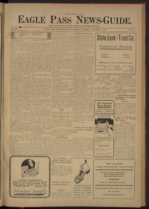 Primary view of object titled 'Eagle Pass News-Guide. (Eagle Pass, Tex.), Vol. 23, No. 11, Ed. 1 Saturday, October 1, 1910'.
