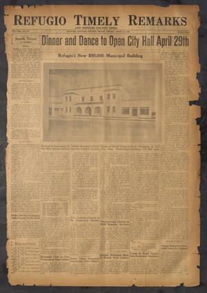 Refugio Timely Remarks and Refugio County News (Refugio, Tex.), Vol. 8, No. 27, Ed. 1 Friday, April 24, 1936