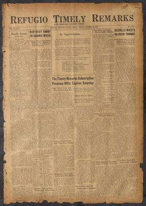 Refugio Timely Remarks and Refugio County News (Refugio, Tex.), Vol. 9, No. 2, Ed. 1 Friday, October 30, 1936