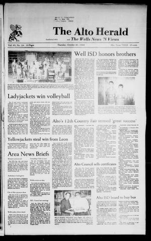 The Alto Herald and The Wells News 'N Views (Alto, Tex.), Vol. 93, No. 24, Ed. 1 Thursday, October 20, 1988