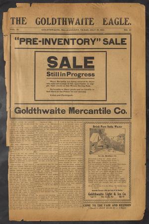Primary view of object titled 'The Goldthwaite Eagle. (Goldthwaite, Tex.), Vol. 18, No. 49, Ed. 1 Saturday, July 20, 1912'.