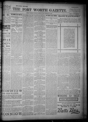 Primary view of Fort Worth Gazette. (Fort Worth, Tex.), Vol. 19, No. 35, Ed. 1, Friday, December 28, 1894