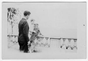 Primary view of object titled '[Robert K. Blackshear and Unidentified person with Dog]'.