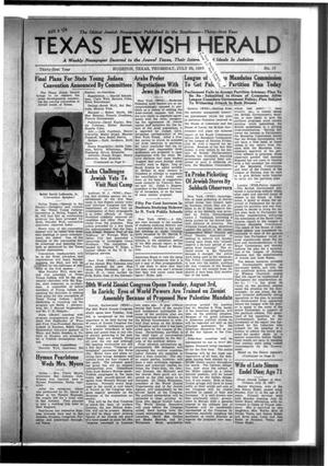 Texas Jewish Herald (Houston, Tex.), Vol. 31, No. 17, Ed. 1 Thursday, July 29, 1937