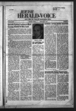 Primary view of object titled 'Jewish Herald-Voice (Houston, Tex.), Vol. 42, No. 47, Ed. 1 Thursday, February 26, 1948'.
