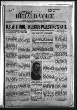 Primary view of Jewish Herald-Voice (Houston, Tex.), Vol. 42, No. 27, Ed. 1 Thursday, October 9, 1947
