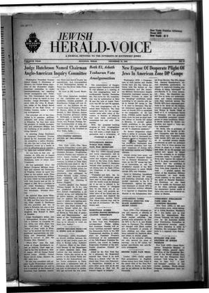 Primary view of object titled 'Jewish Herald-Voice (Houston, Tex.), Vol. 40, No. 37, Ed. 1 Thursday, December 13, 1945'.