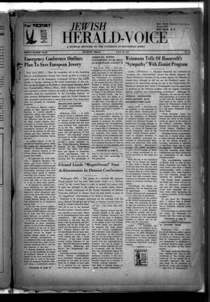 Primary view of object titled 'Jewish Herald-Voice (Houston, Tex.), Vol. 38, No. 21, Ed. 1 Thursday, July 29, 1943'.