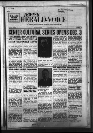 Jewish Herald-Voice (Houston, Tex.), Vol. 42, No. 34, Ed. 1 Thursday, November 27, 1947