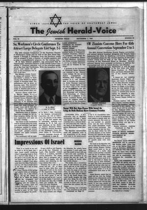 Primary view of object titled 'The Jewish Herald-Voice (Houston, Tex.), Vol. 44, No. 26, Ed. 1 Thursday, September 1, 1949'.