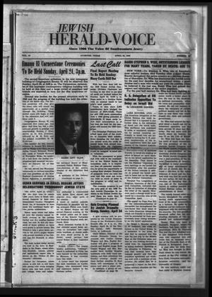 Primary view of object titled 'Jewish Herald-Voice (Houston, Tex.), Vol. 44, No. 2, Ed. 1 Thursday, April 21, 1949'.