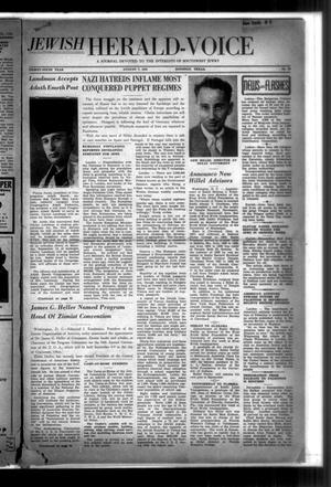 Primary view of object titled 'Jewish Herald-Voice (Houston, Tex.), Vol. 36, No. 20, Ed. 1 Thursday, August 7, 1941'.