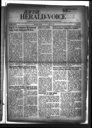 Primary view of object titled 'Jewish Herald-Voice (Houston, Tex.), Vol. 42, No. 15, Ed. 1 Thursday, July 17, 1947'.