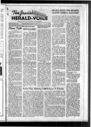 The Jewish Herald-Voice (Houston, Tex.), Vol. 34, No. 21, Ed. 1 Thursday, August 17, 1939