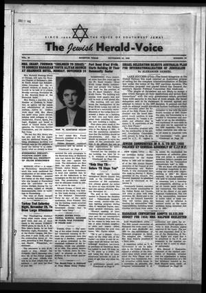 Primary view of object titled 'The Jewish Herald-Voice (Houston, Tex.), Vol. 44, No. 39, Ed. 1 Thursday, November 24, 1949'.