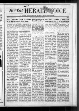 Primary view of object titled 'Jewish Herald-Voice (Houston, Tex.), Vol. 34, No. 31, Ed. 1 Tuesday, December 26, 1939'.