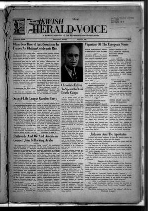 Jewish Herald-Voice (Houston, Tex.), Vol. 40, No. 9, Ed. 1 Thursday, May 31, 1945