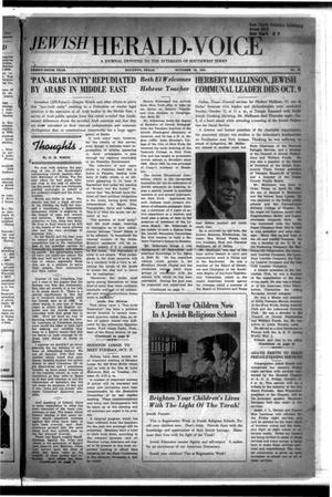 Jewish Herald-Voice (Houston, Tex.), Vol. 36, No. 30, Ed. 1 Thursday, October 16, 1941