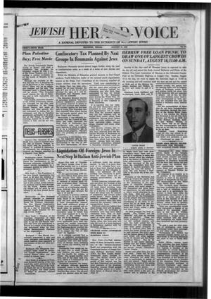 Jewish Herald-Voice (Houston, Tex.), Vol. 35, No. 21, Ed. 1 Thursday, August 15, 1940