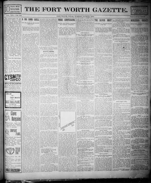 Primary view of object titled 'Fort Worth Gazette. (Fort Worth, Tex.), Vol. 19, No. 196, Ed. 1, Tuesday, June 11, 1895'.