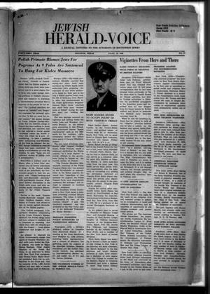 Primary view of object titled 'Jewish Herald-Voice (Houston, Tex.), Vol. 41, No. 15, Ed. 1 Thursday, July 18, 1946'.